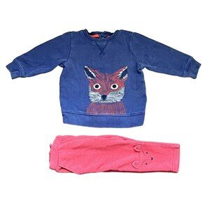 Baby Boden Fox Sweatshirt & Jogger Set 12/18 months